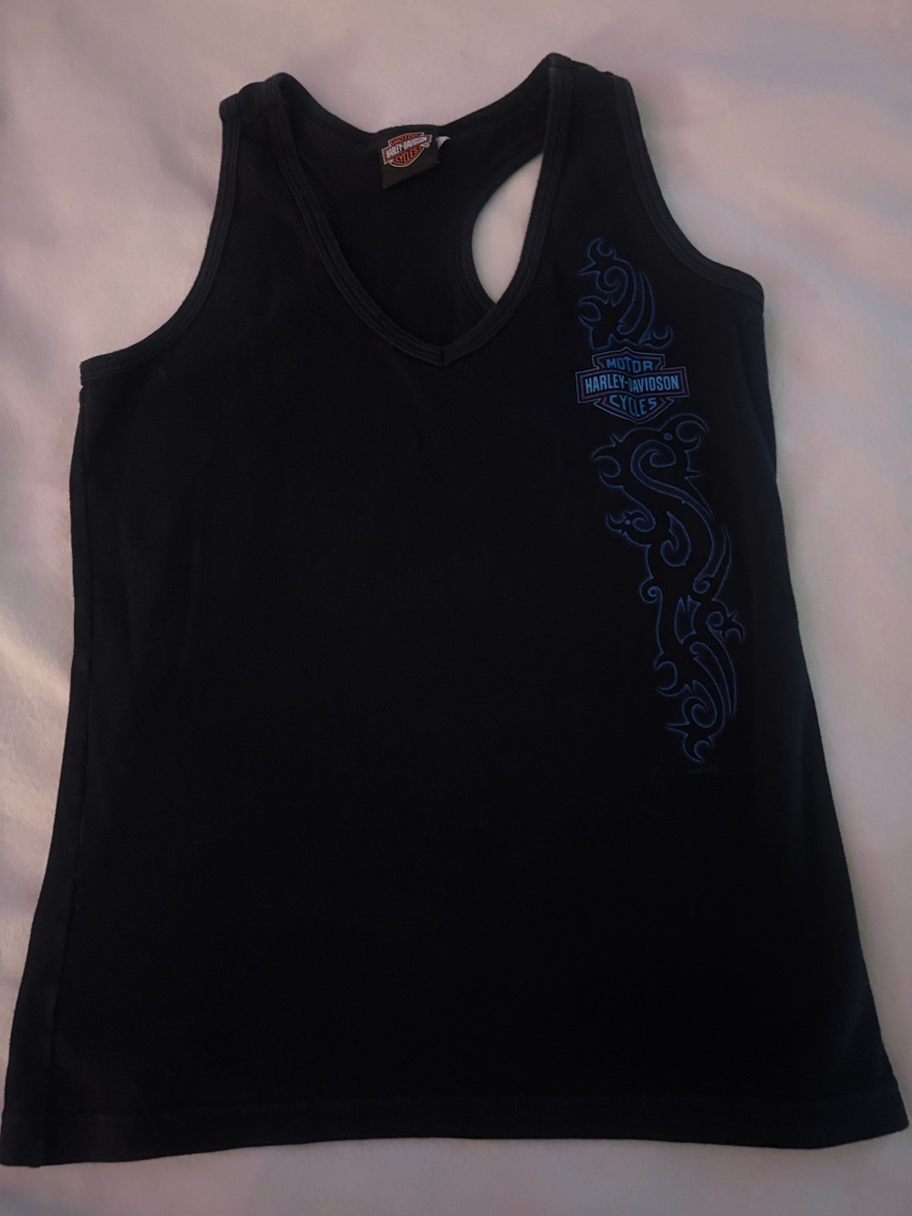 Y2k tribal print Harley Davidson tank top